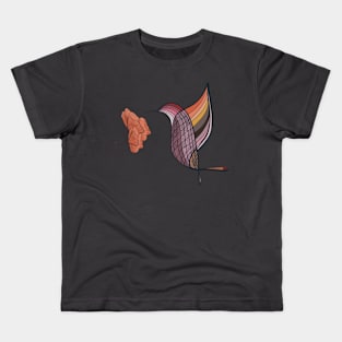 Colorful Hummingbird and Flowers Kids T-Shirt